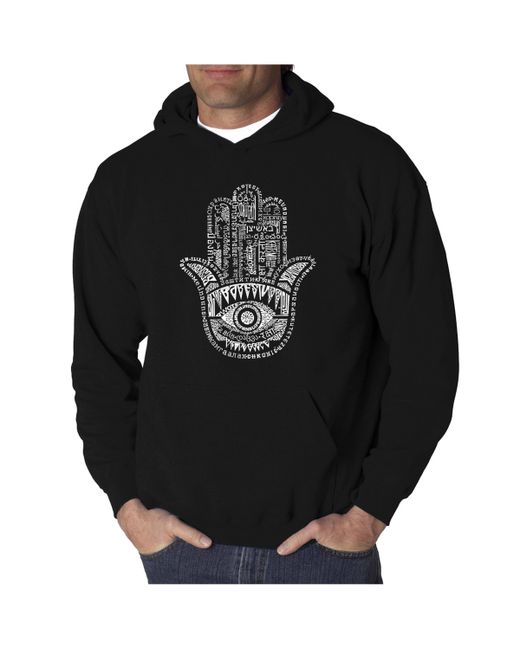 La Pop Art Word Art Hooded Sweatshirt Hamsa