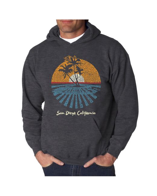La Pop Art Cities San Diego Word Art Hooded Sweatshirt