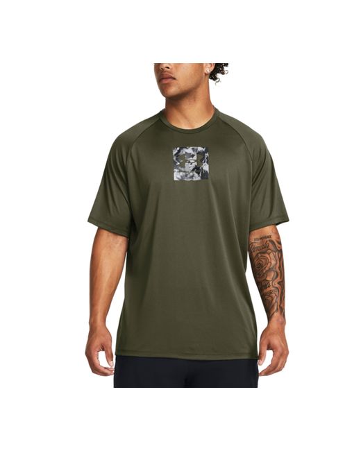 Under Armour Ua Tech Camo-Fill Logo Graphic Performance T-Shirt wht