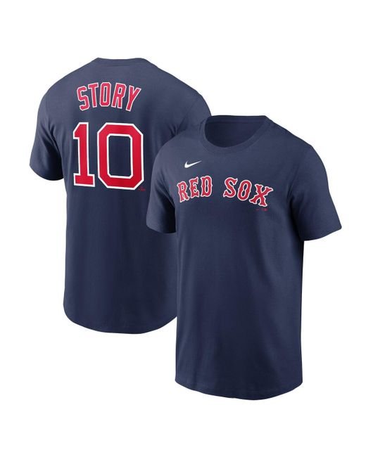 Nike Trevor Story Boston Red Sox Name and Number T-shirt