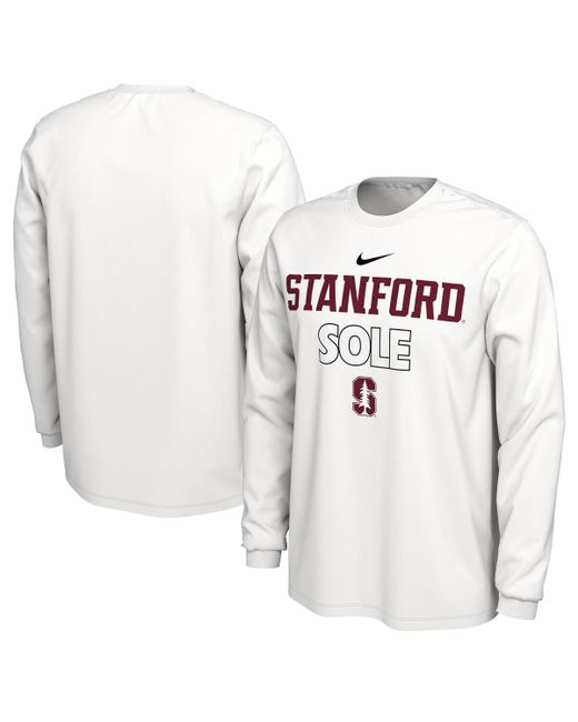 Nike and Stanford Cardinal 2023 On Court Bench Long Sleeve T-shirt