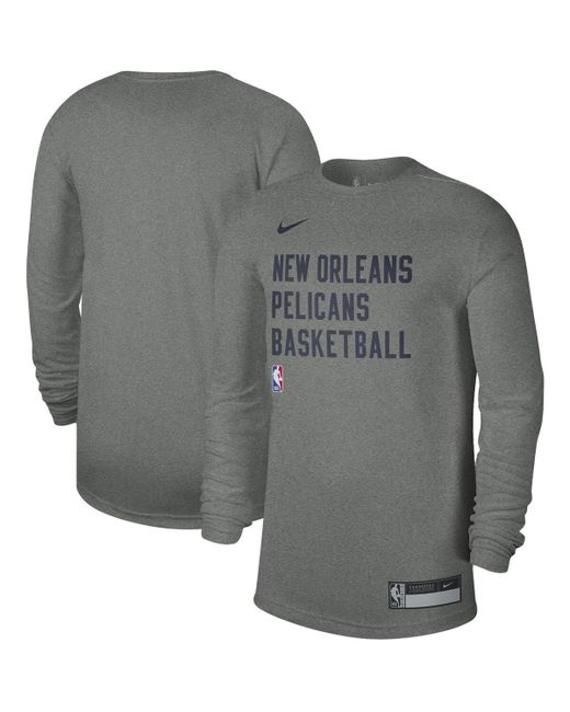 Nike and New Orleans Pelicans 2023/24 Legend On-Court Practice Long Sleeve T-shirt