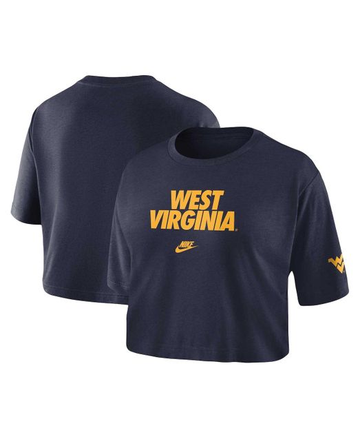 Nike West Virginia Mountaineers Wordmark Cropped T-shirt