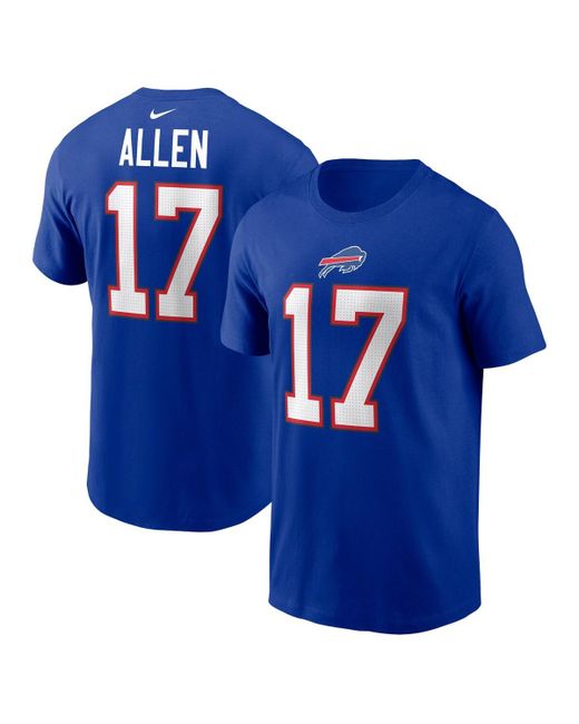 Nike Josh Allen Buffalo Bills Player Name and Number T-shirt