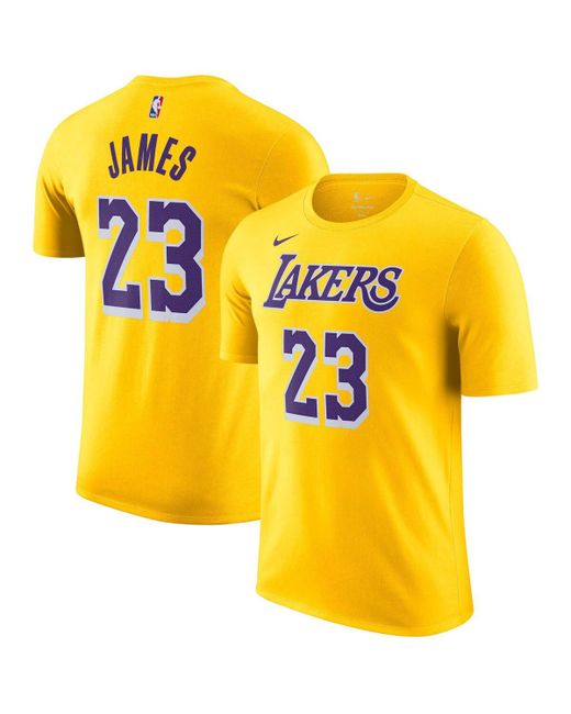 Nike LeBron James Los Angeles Lakers Name and Number T-shirt