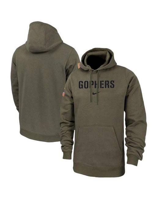 Nike Minnesota Golden Gophers Military-Inspired Pack Club Fleece Pullover Hoodie