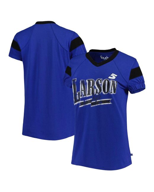 Touch Distressed Kyle Larson Pre-Game V-Neck T-shirt