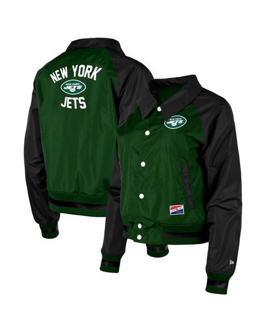 New Era New York Jets Coaches Raglan Full-Snap Jacket