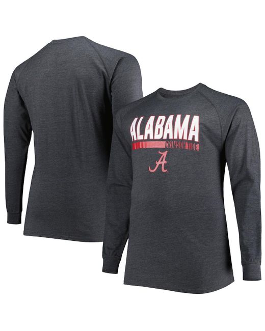 Profile Alabama Crimson Tide Big and Tall Two-Hit Long Sleeve T-shirt