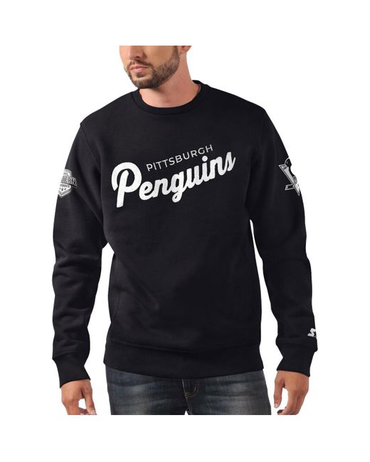 Starter x Nhl Ice Pittsburgh Penguins Cross Check Pullover Sweatshirt