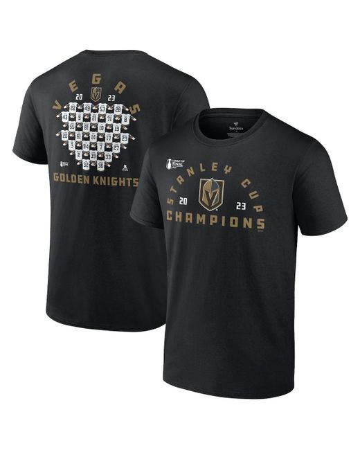 Fanatics Vegas Golden Knights 2023 Stanley Cup Champions Jersey Roster T-shirt