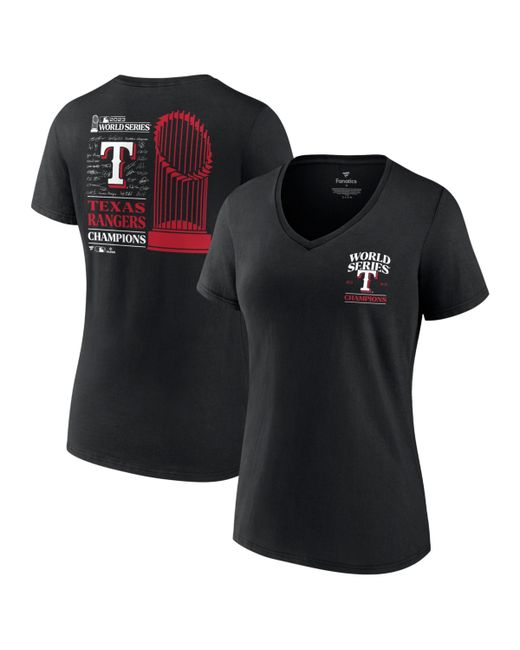 Fanatics Texas Rangers 2023 World Series Champions Signature Roster V-Neck T-shirt