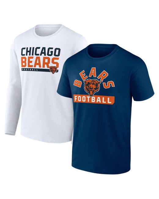 Fanatics White Chicago Bears Two-Pack 2023 Schedule T-shirt Combo Set