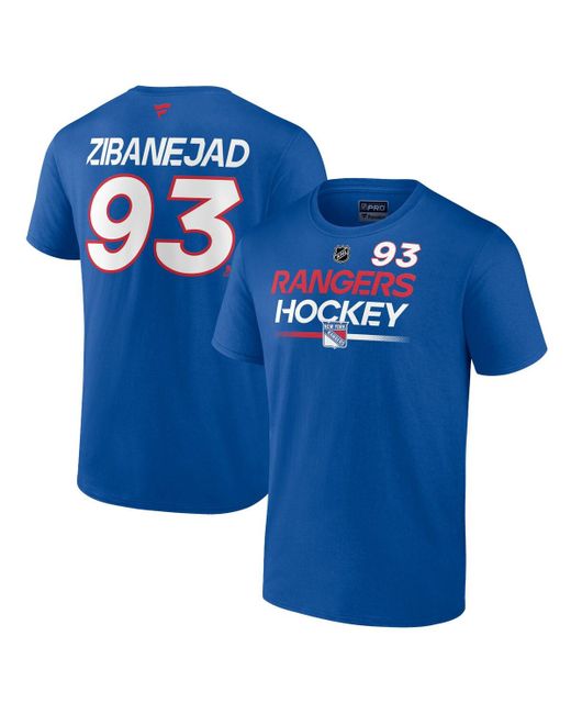 Fanatics Mika Zibanejad New York Rangers Authentic Pro Prime Name and Number T-shirt