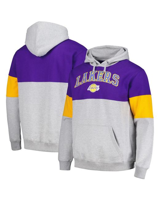Fanatics Los Angeles Lakers Contrast Pieced Pullover Hoodie