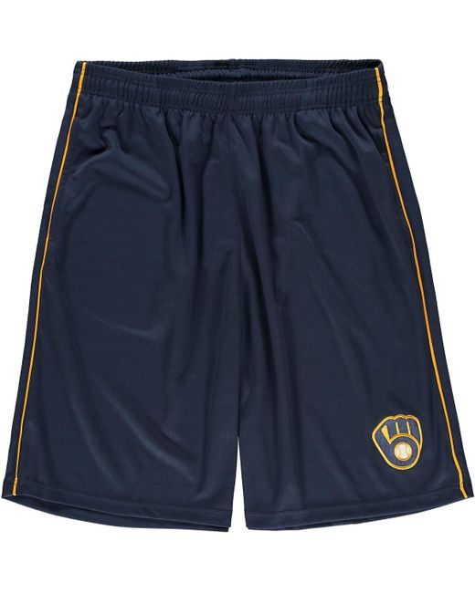 Majestic Milwaukee Brewers Big and Tall Mesh Team Shorts