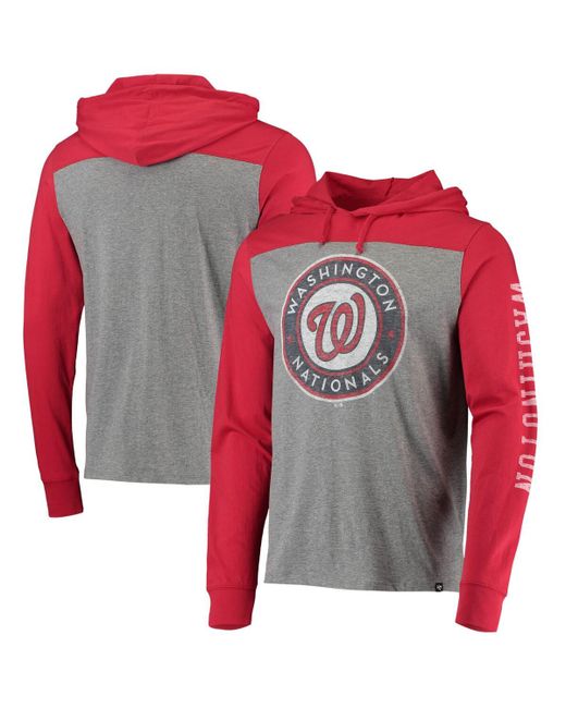 '47 Brand 47 Heather Gray Washington Nationals Franklin Wooster Pullover Hoodie