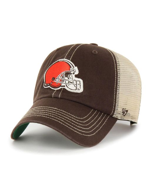 '47 Brand 47 Natural Cleveland Browns Trawler Clean Up Trucker Snapback Hat