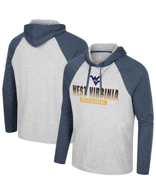 Colosseum West Virginia Mountaineers Hasta La Vista Raglan Hoodie Long Sleeve T-shirt