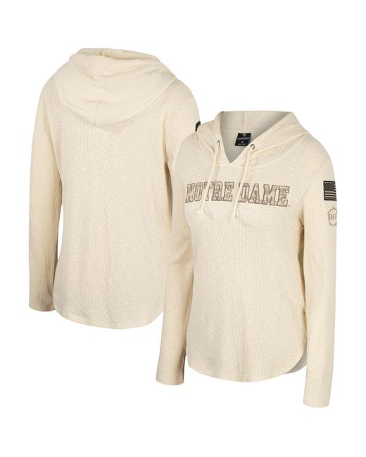 Colosseum Notre Fighting Irish Oht Military-Inspired Appreciation Casey Raglan Long Sleeve Hoodie T-shirt