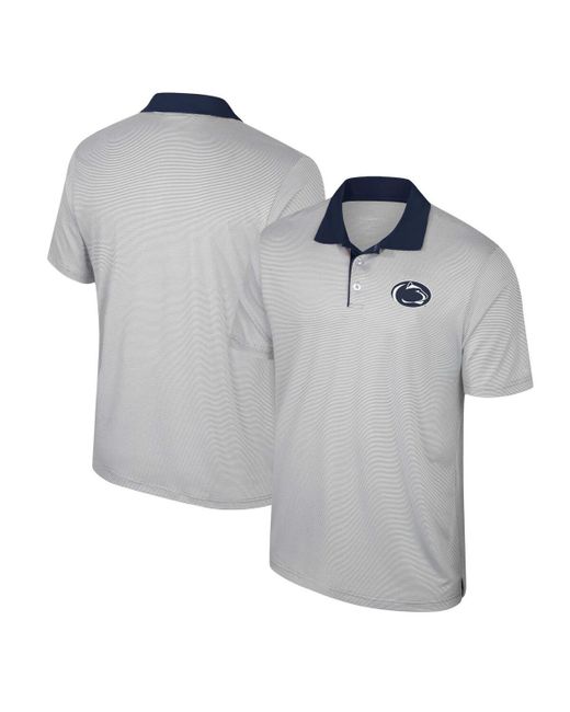 Colosseum Penn State Nittany Lions Tuck Striped Polo Shirt