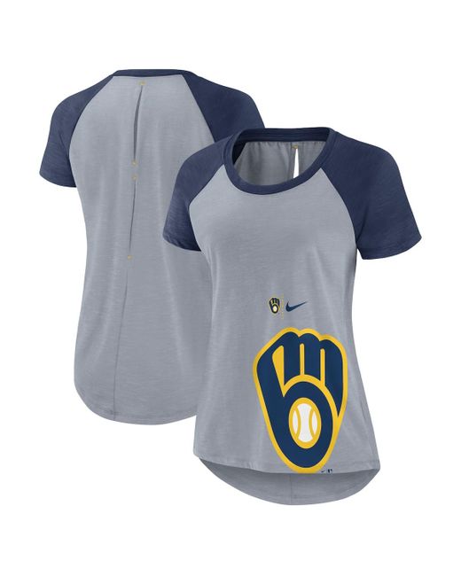 Nike Milwaukee Brewers Summer Breeze Raglan Fashion T-shirt