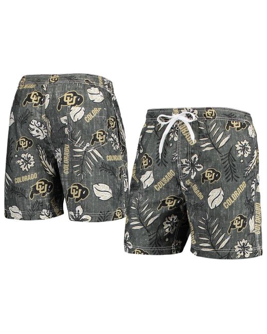 Wes & Willy Colorado Buffaloes Vintage-Inspired Floral Swim Trunks