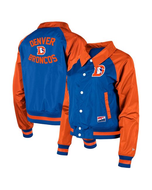 New Era Denver Broncos Coaches Raglan Full-Snap Jacket
