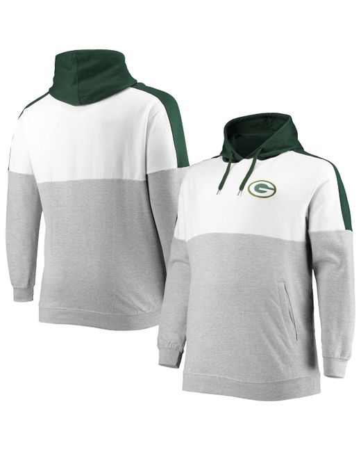 Profile Heather Gray Bay Packers Big and Tall Team Logo Pullover Hoodie Heathered