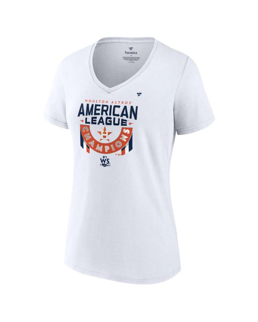 Fanatics Houston Astros 2022 American League Champions Locker Room Short Sleeve V-Neck T-shirt