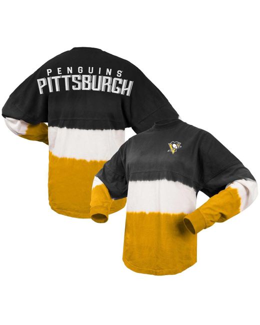 Spirit Jersey Gold Pittsburgh Penguins Ombre Long Sleeve T-shirt