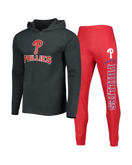 Concepts Sport Heather Charcoal Philadelphia Phillies Meter Pullover Hoodie and Joggers Set