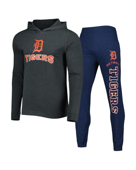 Concepts Sport Heather Charcoal Detroit Tigers Meter Pullover Hoodie and Joggers Set