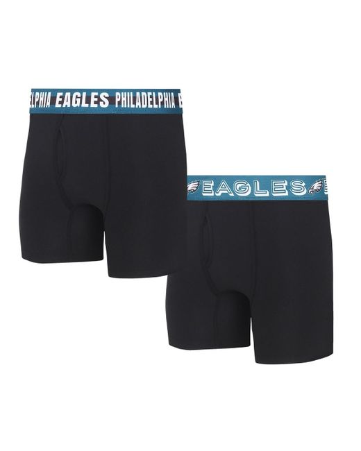 Concepts Sport Philadelphia Eagles Gauge Knit Boxer Brief Two-Pack