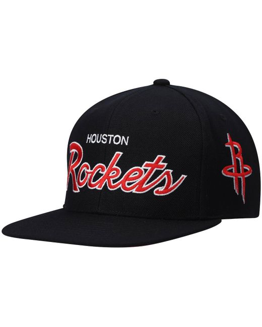 Mitchell & Ness Houston Rockets Hardwood Classics Script 2.0 Snapback Hat