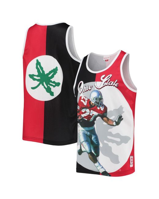 Mitchell & Ness Eddie George Scarlet Ohio State Buckeyes Sublimated Player Tank Top