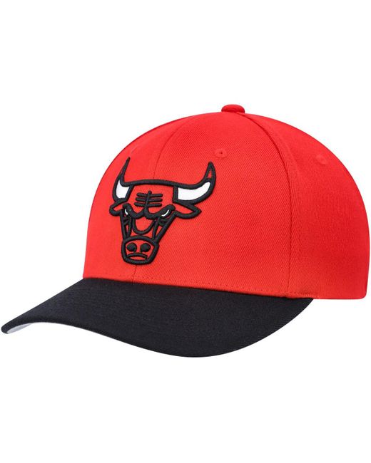 Mitchell & Ness Black Chicago Bulls Mvp Team Two-Tone 2.0 Stretch-Snapback Hat