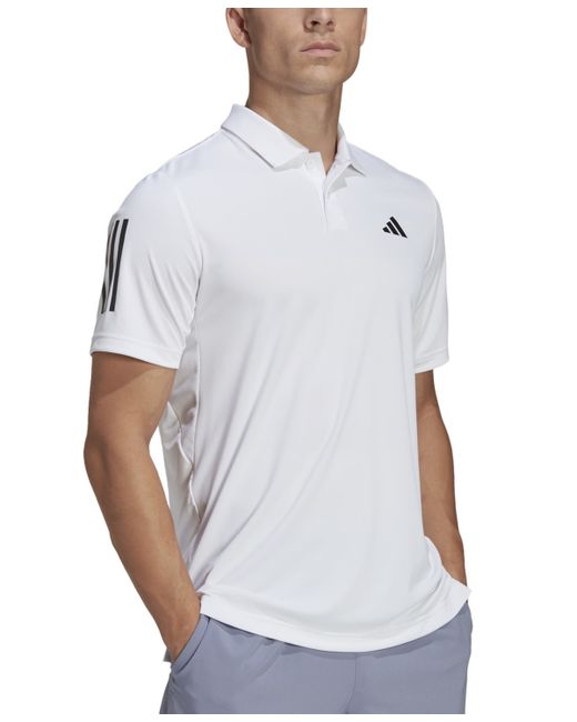 Adidas 3-Stripes Short Sleeve Performance Club Tennis Polo Shirt