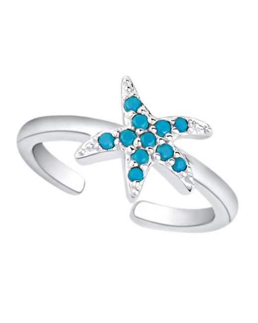 And Now This Turquoise Cubic Zirconia Starfish Toe Ring