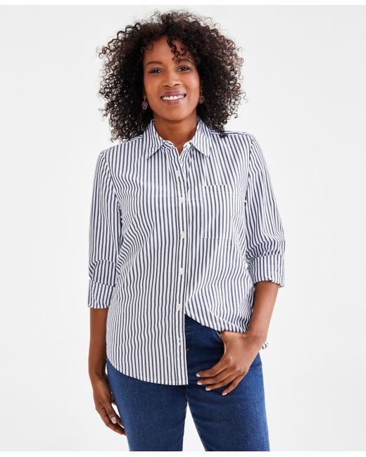 Style & Co Cotton Buttoned-Up Shirt Created for Macy
