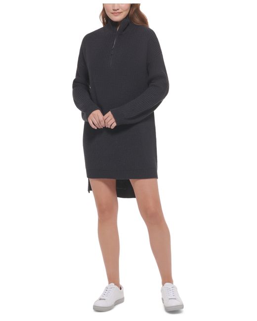 Calvin Klein Jeans Half-Zip High-Low Sweater Dress