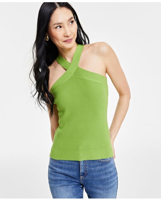 I.N.C. International Concepts Halter-Neck Sleeveless Sweater Top Created for