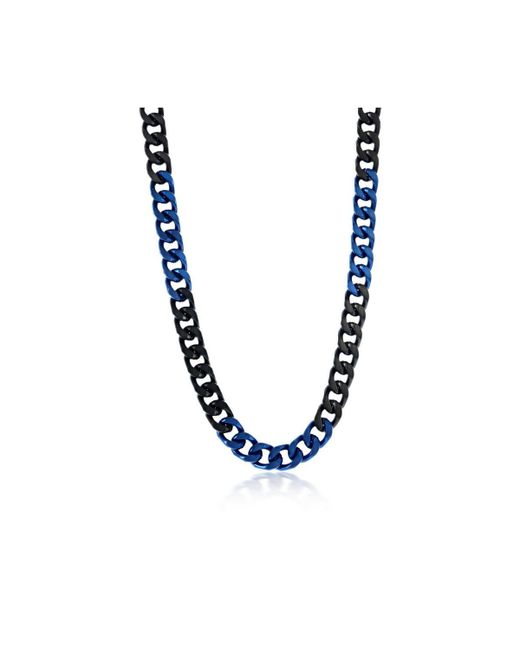 Metallo 10mm Two-Tone Cuban Chain Necklace