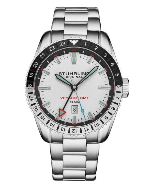 Stuhrling Aquadiver White Dial 49mm Round Watch