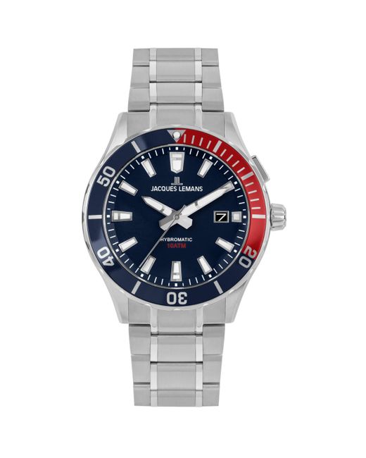 Jacques Lemans Hybromatic Watch with Solid Strap 1-2131