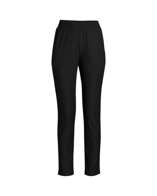 Lands' End Plus Active High Rise Soft Performance Refined Tapered Ankle Pants