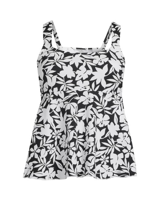 Lands' End Ddd-Cup Flutter Tankini Top