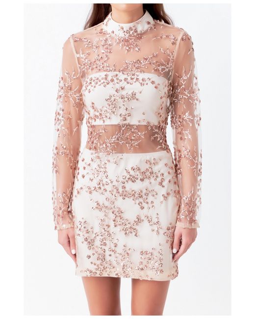 Endless Rose Sequins Embroidered Mini Dress