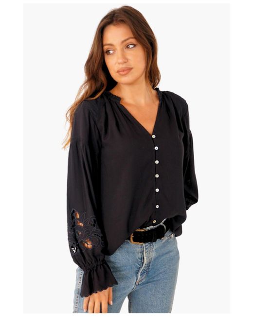 Paneros Clothing Long Sleeve Embroidered Stevie Blouse