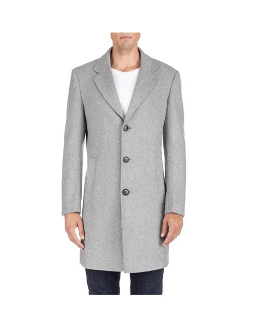 Braveman Tailored Wool Blend Notch Collar Walker Car Coat